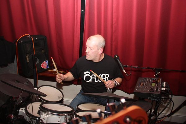 Alex behind the kit