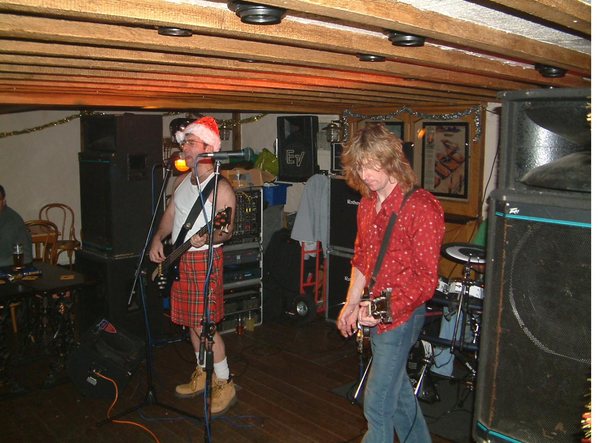 Low ceiling, loud guitars